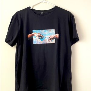 MENS LARGE BLACK T SHIRT